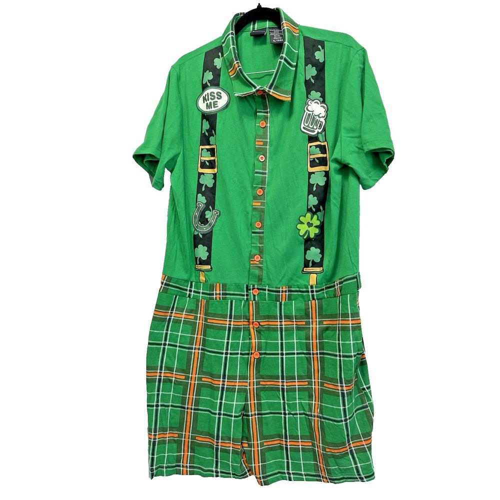 Mad Engine One Piece Jumpsuit St Patricks Day Irish Outfit Costume Size XL